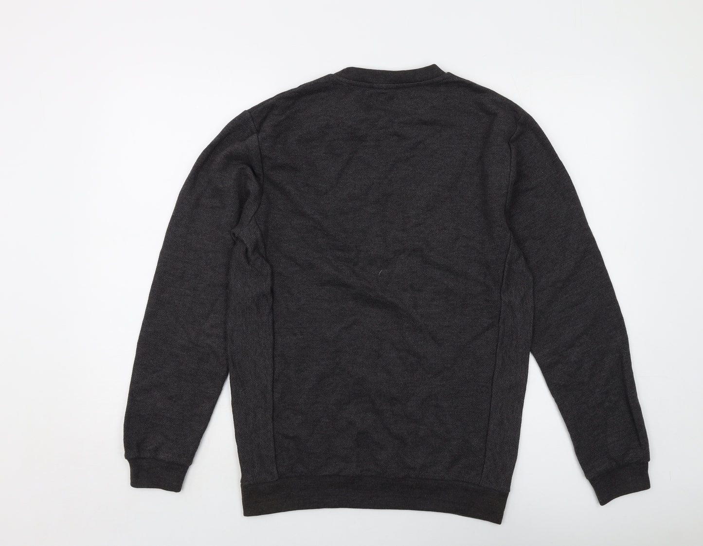 Zara Mens Grey Cotton Pullover Sweatshirt Size M