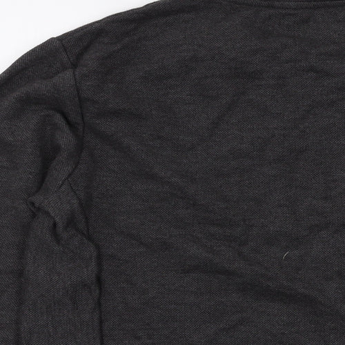 Zara Mens Grey Cotton Pullover Sweatshirt Size M