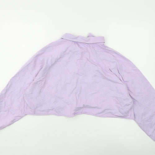 Topshop Womens Pink Cotton Pullover Sweatshirt Size S Pullover