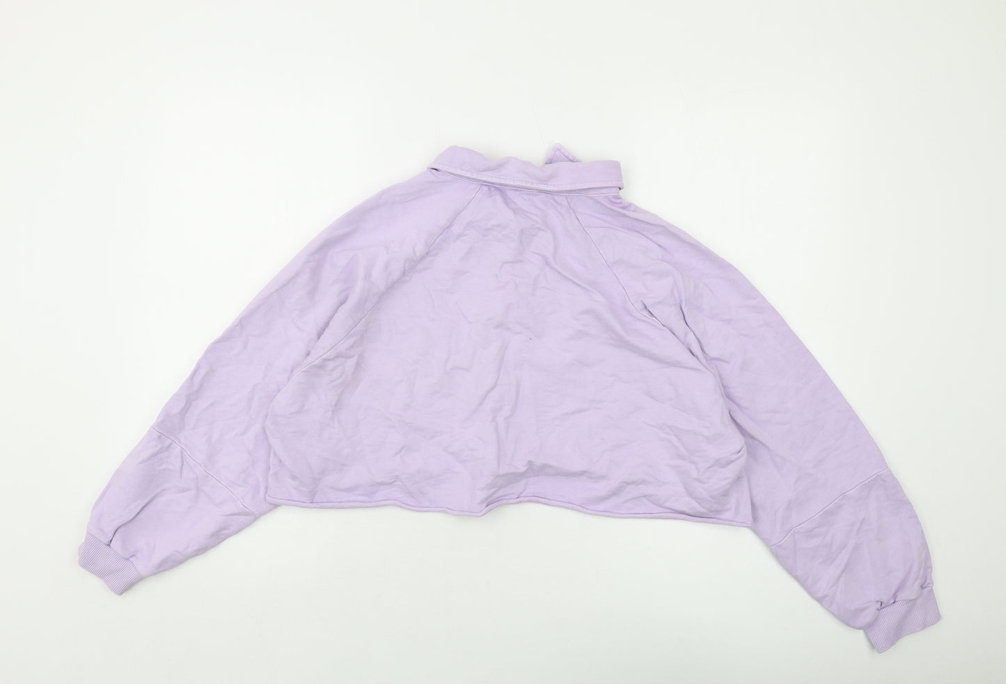 Topshop Womens Pink Cotton Pullover Sweatshirt Size S Pullover