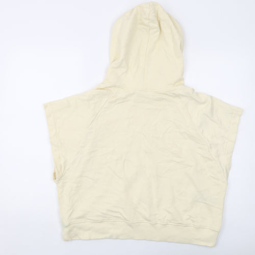 Mango Womens Ivory Cotton Pullover Hoodie Size M Pullover
