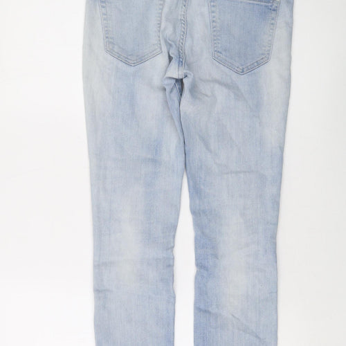 Gap Womens Blue Cotton Straight Jeans Size 25 in L28 in Regular Button
