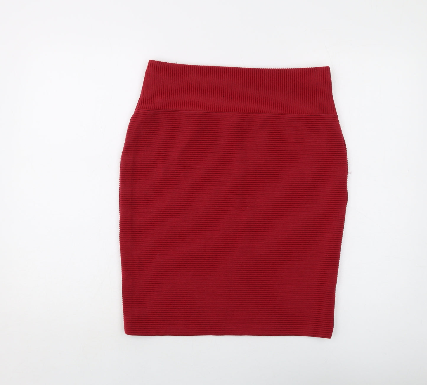 Marks and Spencer Womens Red Acrylic Mini Skirt Size 14