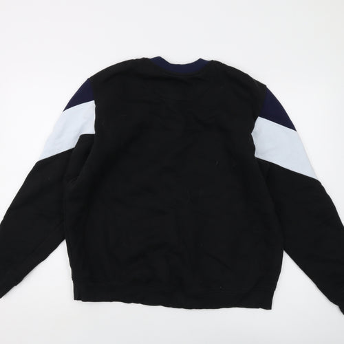 Boohoo Mens Black Cotton Pullover Sweatshirt Size XL