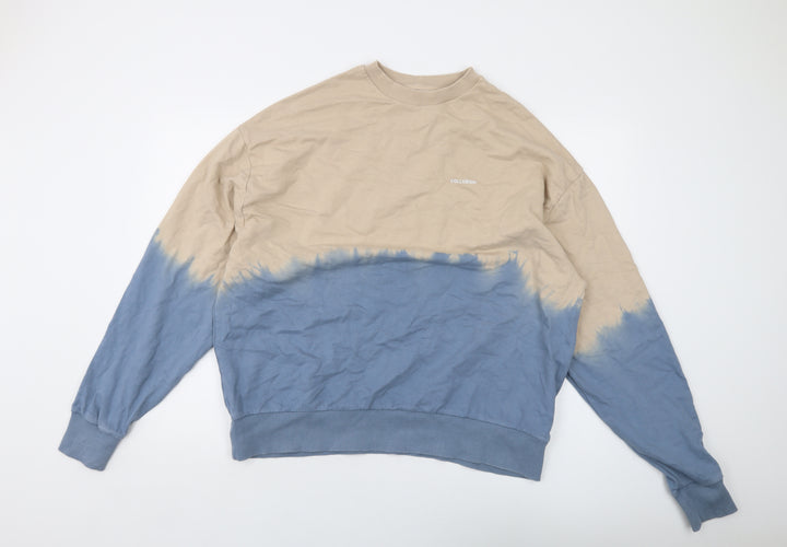COLLUSION Mens Beige Cotton Pullover Sweatshirt Size S