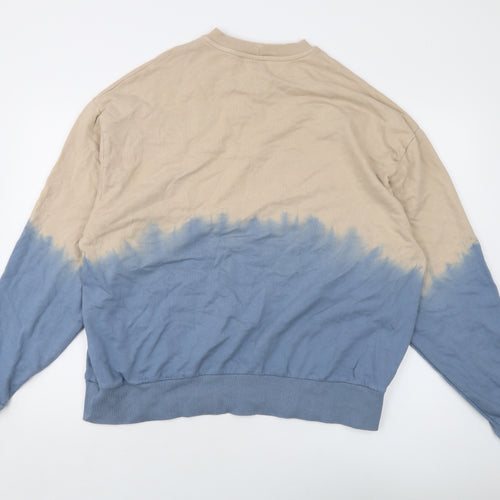 COLLUSION Mens Beige Cotton Pullover Sweatshirt Size S