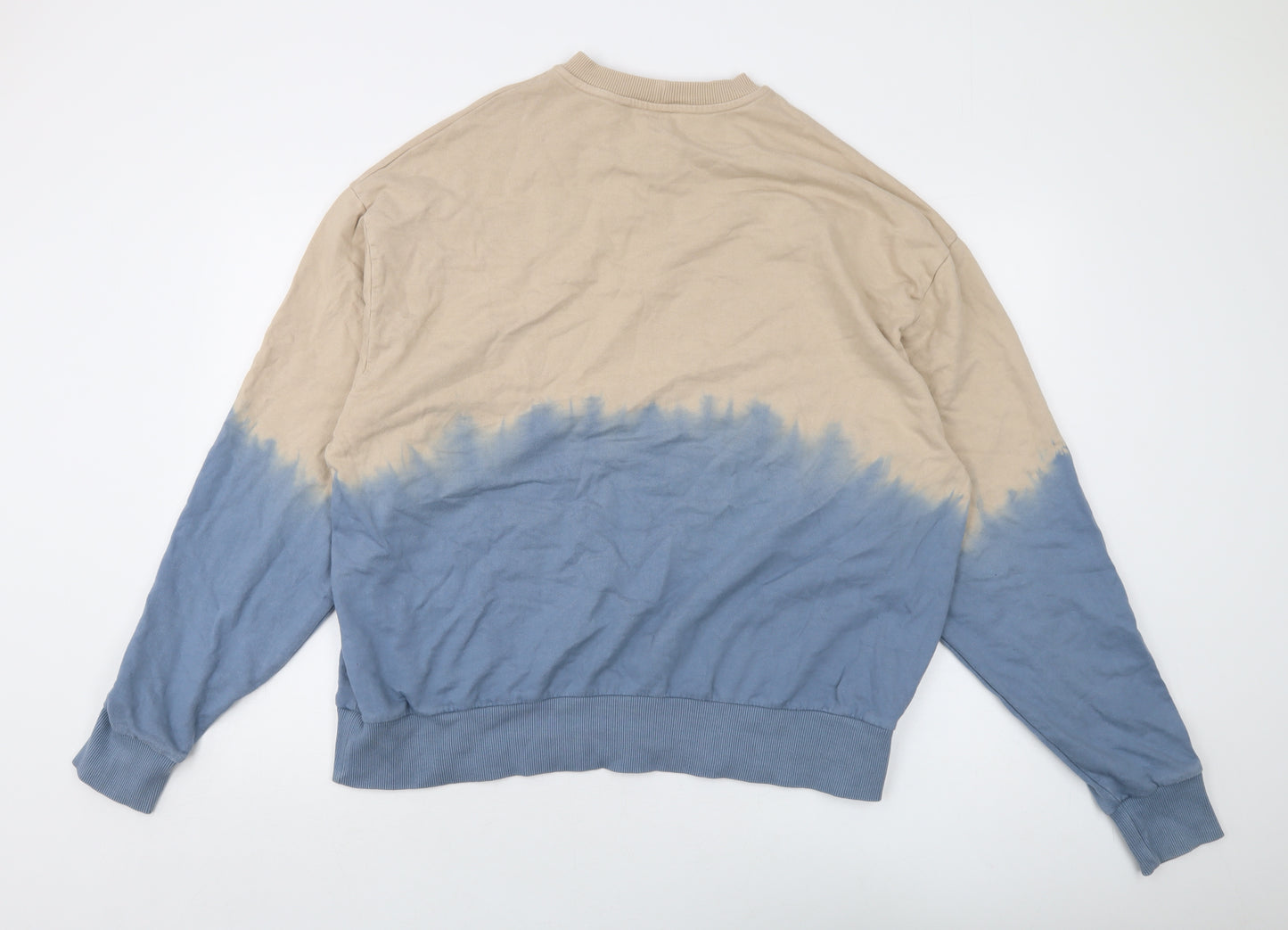 COLLUSION Mens Beige Cotton Pullover Sweatshirt Size S