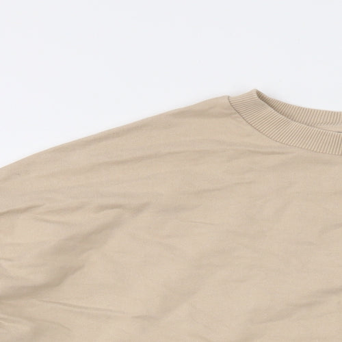 COLLUSION Mens Beige Cotton Pullover Sweatshirt Size S