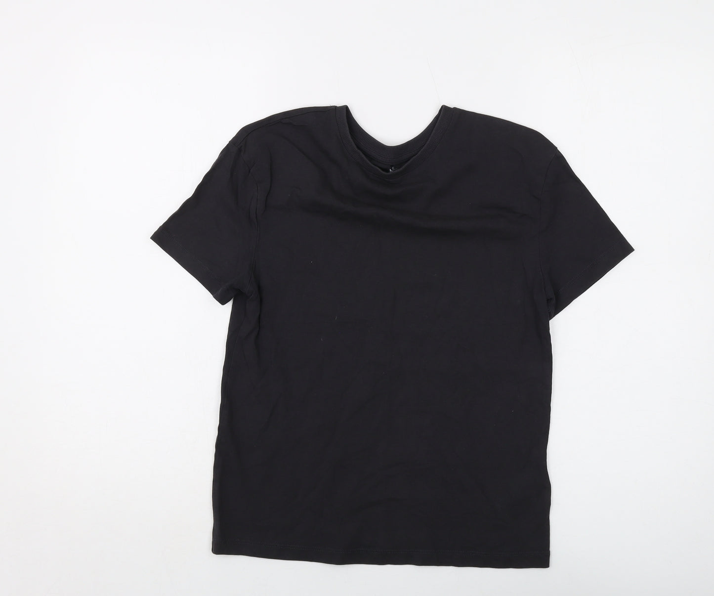 Marks and Spencer Boys Grey Cotton Basic T-Shirt Size 10-11 Years Crew Neck Pullover