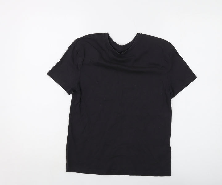 Marks and Spencer Boys Grey Cotton Basic T-Shirt Size 10-11 Years Crew Neck Pullover