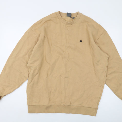 ASOS Mens Beige Cotton Pullover Sweatshirt Size M