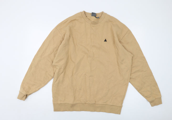 ASOS Mens Beige Cotton Pullover Sweatshirt Size M