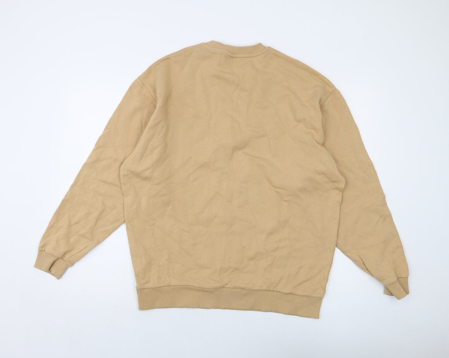 ASOS Mens Beige Cotton Pullover Sweatshirt Size M