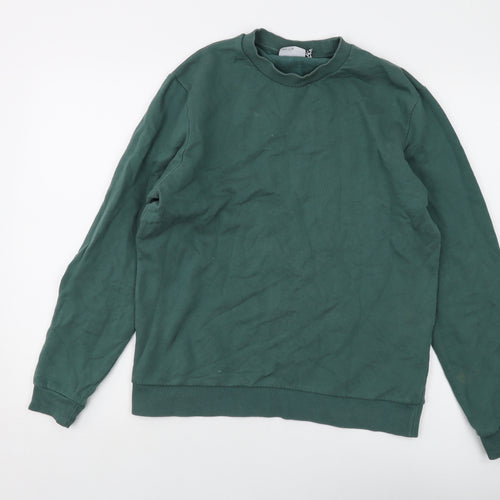 ASOS Mens Green Cotton Pullover Sweatshirt Size M