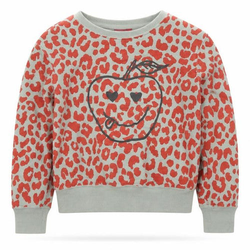 Uniqlo Girls Green Animal Print Cotton Pullover Sweatshirt Size 9-10 Years Pullover