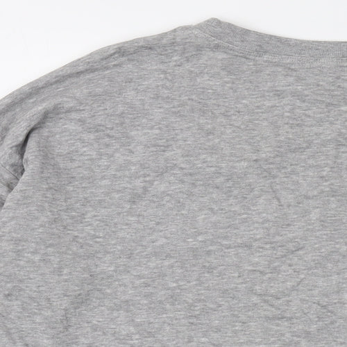New Look Womens Grey Cotton Pullover Sweatshirt Size XS Pullover