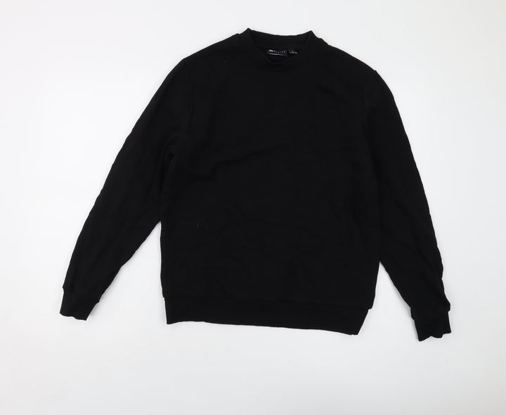 ASOS Mens Black Cotton Pullover Sweatshirt Size M