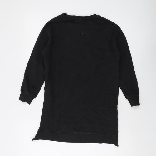 NEXT Girls Black Cotton Pullover Sweatshirt Size 9 Years Pullover