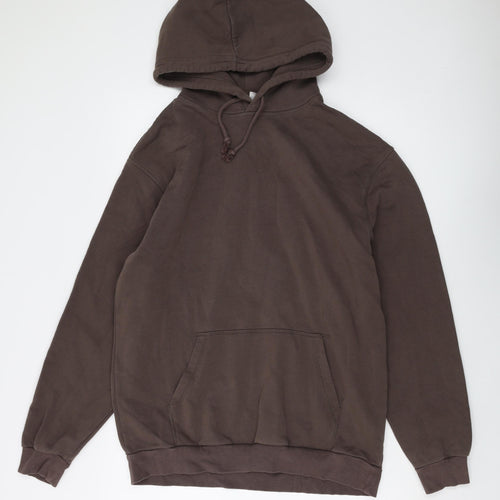H&M Mens Brown Cotton Pullover Hoodie Size M