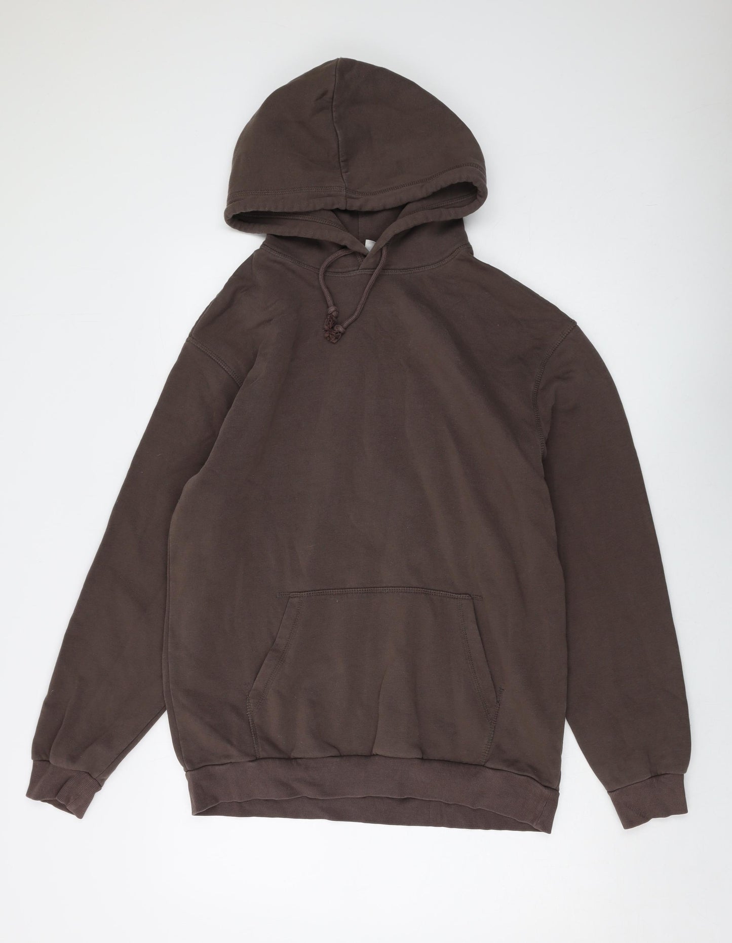 H&M Mens Brown Cotton Pullover Hoodie Size M