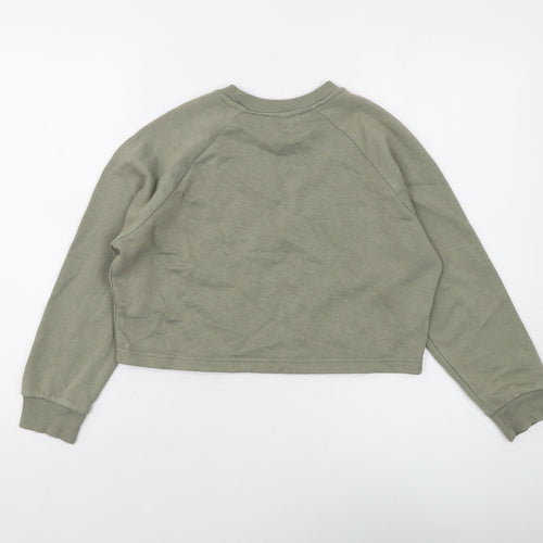 New Look Girls Green Cotton Pullover Sweatshirt Size 10-11 Years Pullover