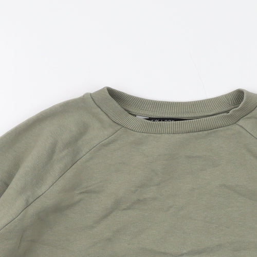 New Look Girls Green Cotton Pullover Sweatshirt Size 10-11 Years Pullover