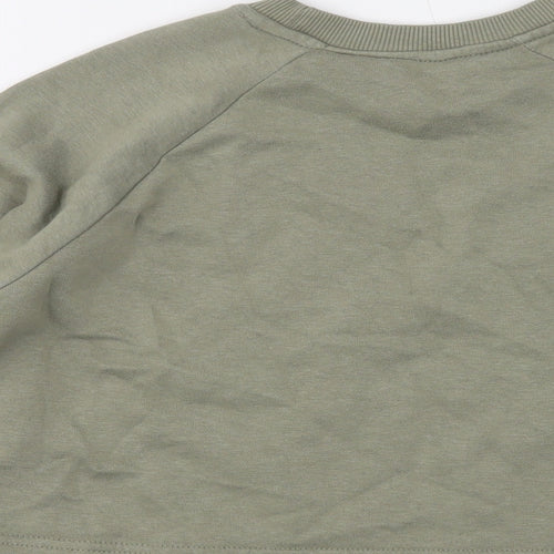 New Look Girls Green Cotton Pullover Sweatshirt Size 10-11 Years Pullover