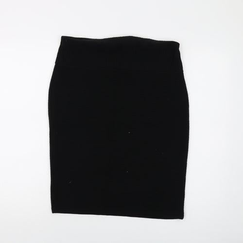 Marks and Spencer Womens Black Acrylic Mini Skirt Size 14