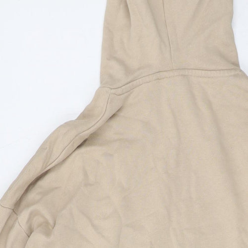 Asoso Mens Beige Cotton Pullover Hoodie Size L