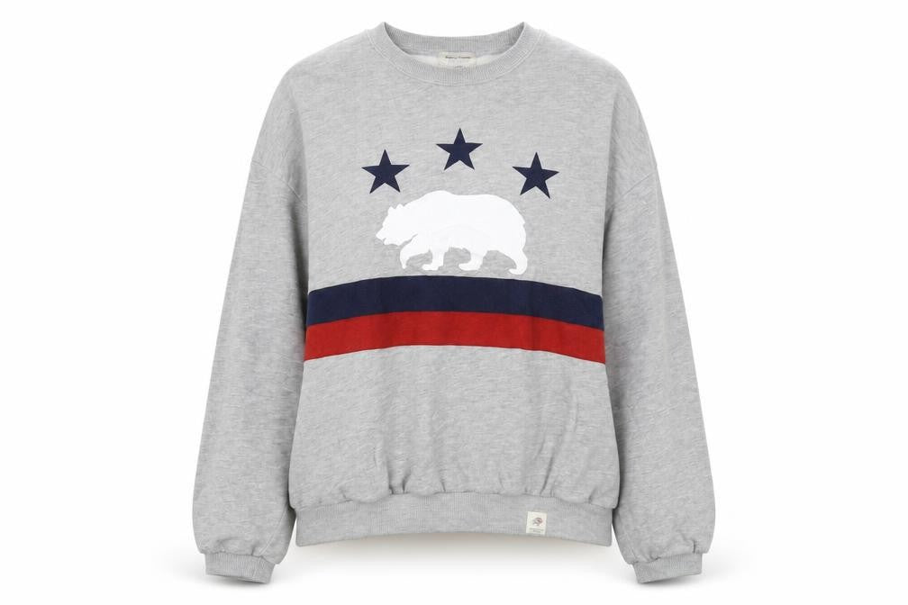 Front view of Pull&Bear women’s green cotton pullover sweatshirt, size S, pullover