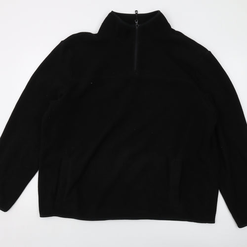 Marks and Spencer Mens Black Polyester Pullover Sweatshirt Size 2XL