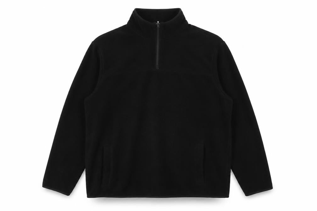 Front view of Marks & Spencer men’s black polyester pullover sweatshirt, size 2XL