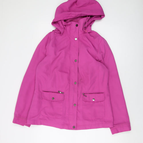 Marks and Spencer Womens Purple Jacket Size 12 Zip