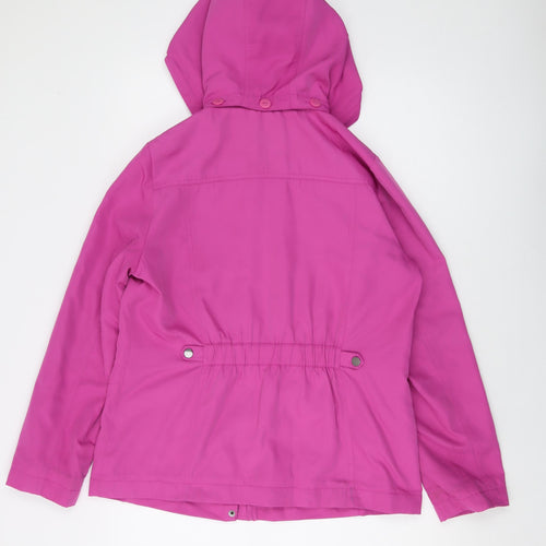 Marks and Spencer Womens Purple Jacket Size 12 Zip