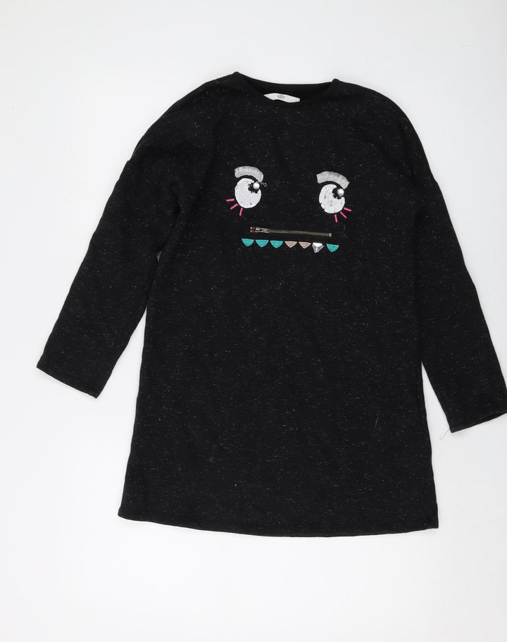Marks and Spencer Girls Beige Cotton Pullover Sweatshirt Size 10-11 Years Pullover