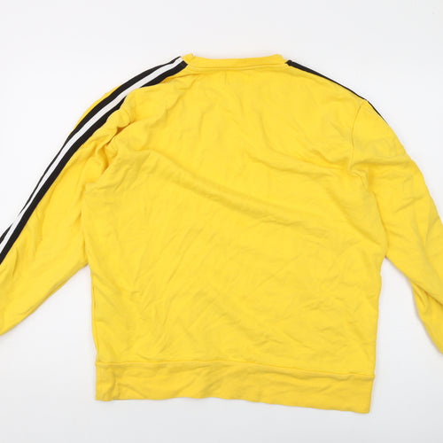 Topman Mens Yellow Cotton Pullover Sweatshirt Size M