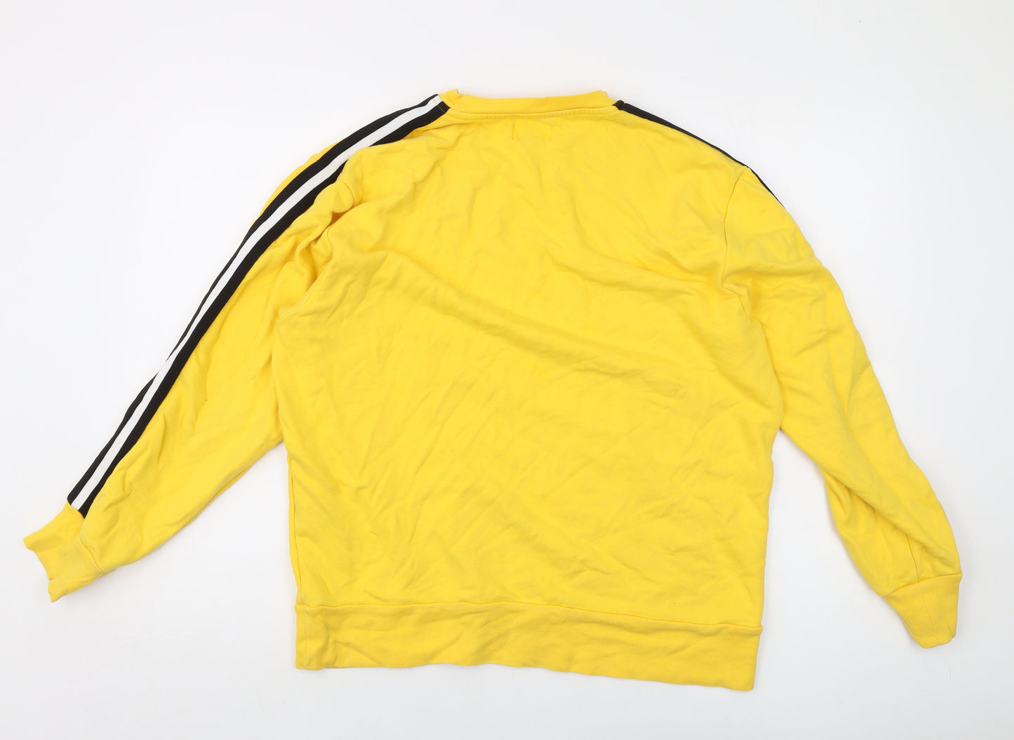 Topman Mens Yellow Cotton Pullover Sweatshirt Size M