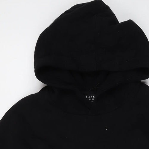 Boohoo Mens Black Cotton Pullover Hoodie Size S