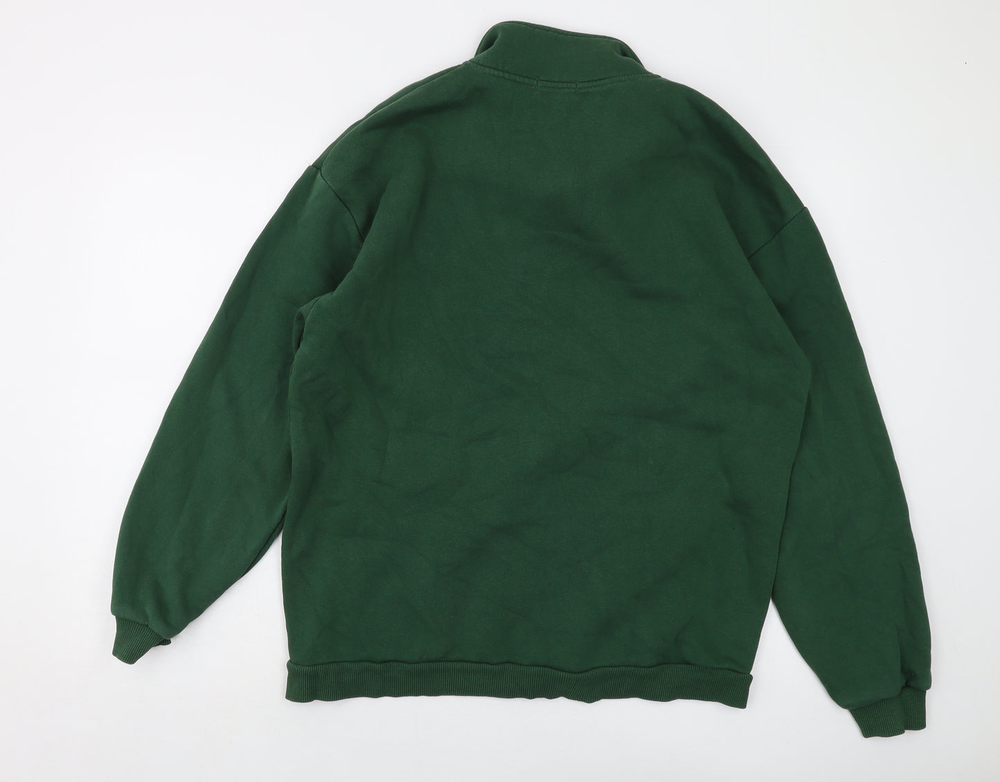 PRETTYLITTLETHING Mens Green Cotton Pullover Sweatshirt Size M