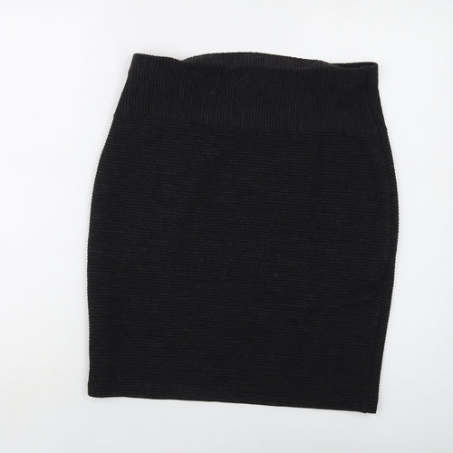 Marks and Spencer Womens Black Acrylic Mini Skirt Size 14