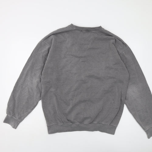 Boohoo Mens Grey Cotton Pullover Sweatshirt Size S