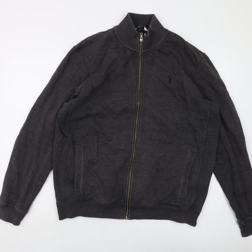 NEXT Mens Grey Cotton Full Zip Sweatshirt Size XL