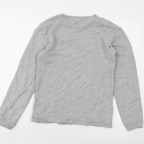 Mango Girls Grey Cotton Pullover Sweatshirt Size 11-12 Years Pullover