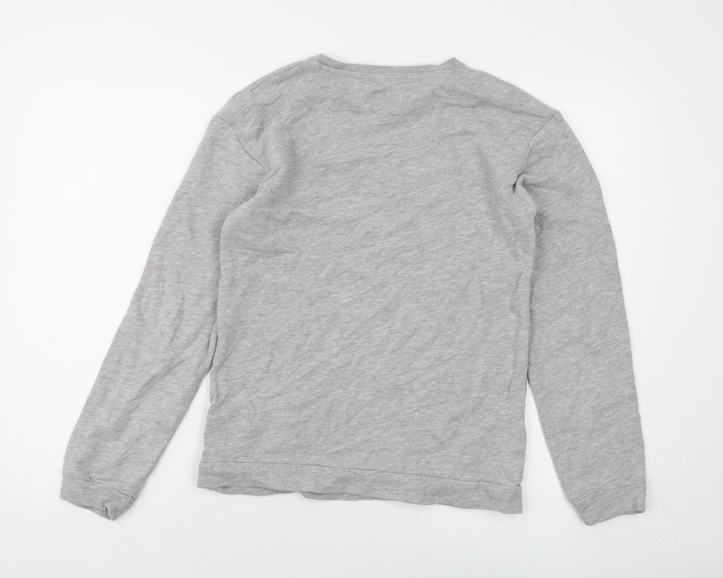 Mango Girls Grey Cotton Pullover Sweatshirt Size 11-12 Years Pullover