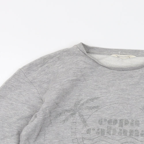 Mango Girls Grey Cotton Pullover Sweatshirt Size 11-12 Years Pullover