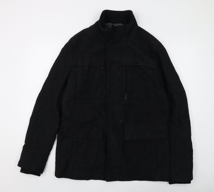 Marks and Spencer Mens Black Jacket Size M Zip