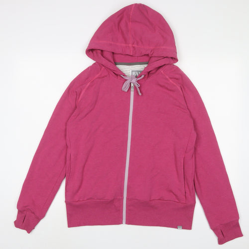 Bamboo Womens Pink Viscose Full Zip Hoodie Size 12 Zip