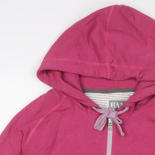 Bamboo Womens Pink Viscose Full Zip Hoodie Size 12 Zip