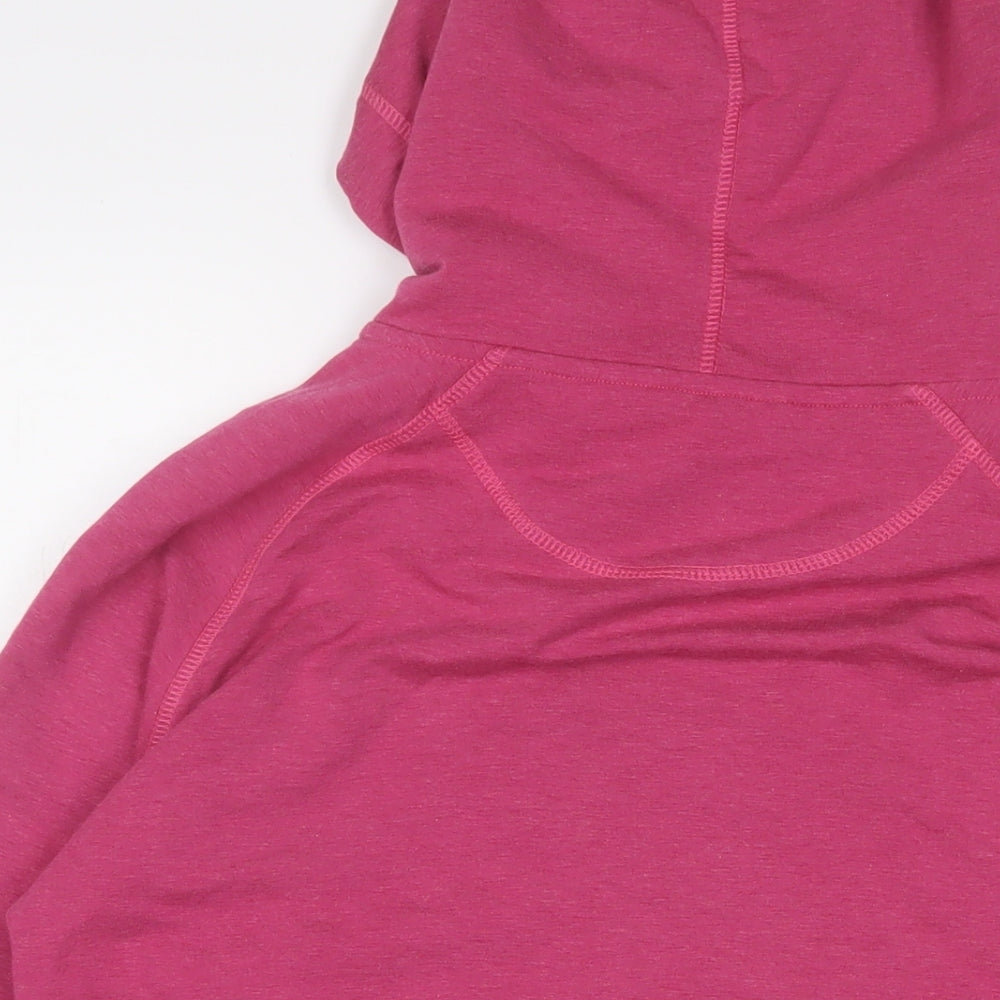 Bamboo Womens Pink Viscose Full Zip Hoodie Size 12 Zip