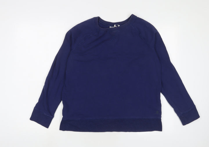 DOMYOS Womens Blue Cotton Pullover Sweatshirt Size XL Pullover